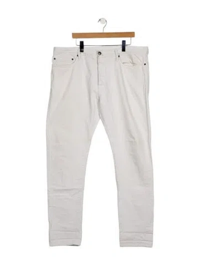 Pre-owned John Elliott Straight-leg Jeans In White