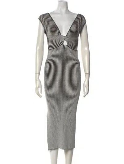 Pre-owned John Elliott Striped Midi Length Dress In Multi