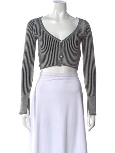 Pre-owned John Elliott Striped V-neck Sweater In Multi