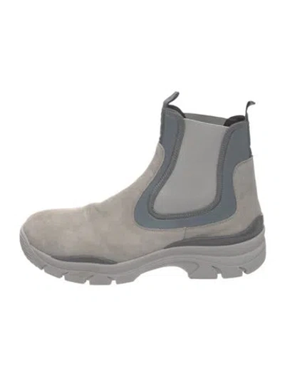 Pre-owned John Elliott Suede Chelsea Boots In Grey