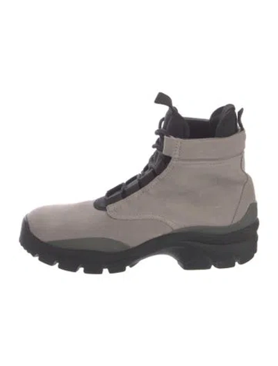 Pre-owned John Elliott Suede Hiking Boots In Grey