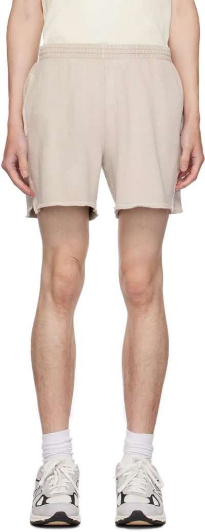 John Elliott Taupe Skeptic Shorts In Dusty Shroom