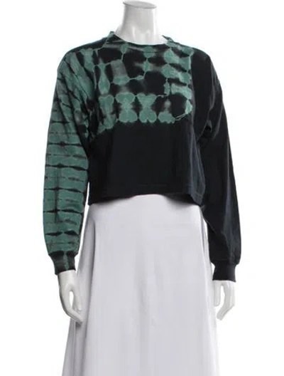 Pre-owned John Elliott Tie-dye Print Crew Neck Crop Top In Multi