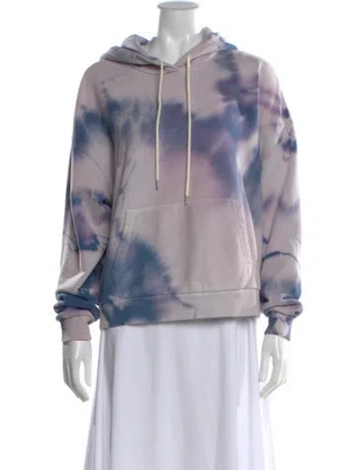 Pre-owned John Elliott Tie-dye Print Crew Neck Hoodie In Gray