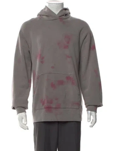 Pre-owned John Elliott Tie-dye Print Crew Neck Hoodie In Grey