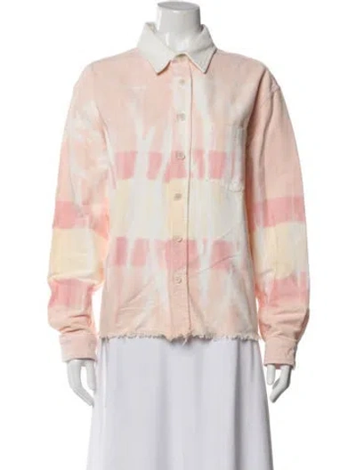 Pre-owned John Elliott Tie-dye Print Evening Jacket In Pink