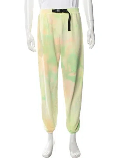 Pre-owned John Elliott Tie-dye Print Joggers In Green
