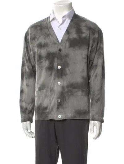 Pre-owned John Elliott Tie-dye Print Long Sleeve Shirt In Gray