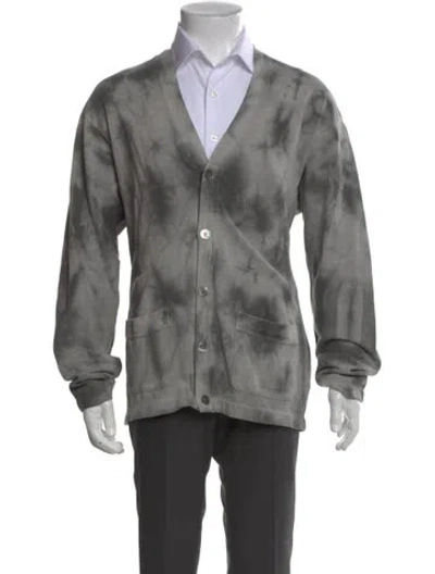 Pre-owned John Elliott Tie-dye Print Long Sleeve Shirt In Gray