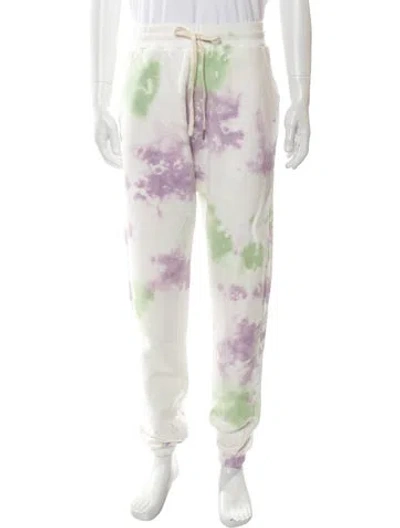 Pre-owned John Elliott Tie-dye Print Lounge Bottoms W/ Tags In White