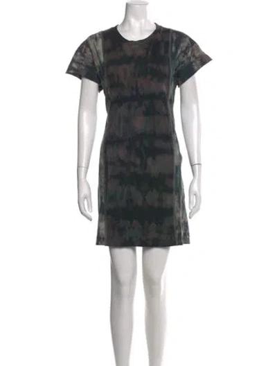 Pre-owned John Elliott Tie-dye Print Mini Dress In Multicolor