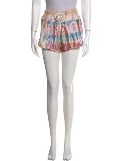 Pre-owned John Elliott Tie-dye Print Mini Shorts In Multi