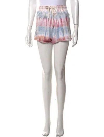 Pre-owned John Elliott Tie-dye Print Mini Shorts In Pink
