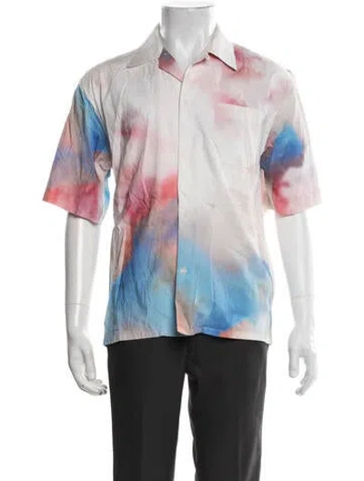 Pre-owned John Elliott Tie-dye Print Short Sleeve Shirt In Neutrals