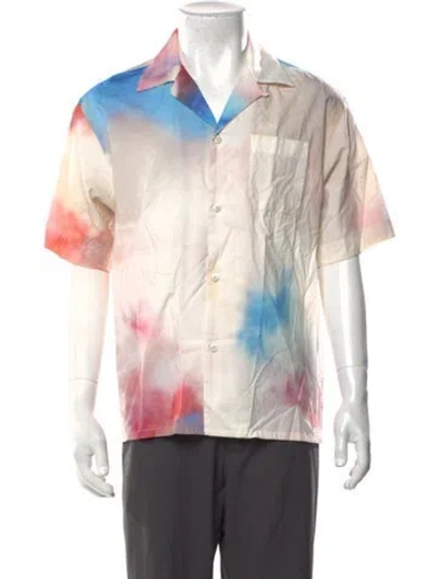 Pre-owned John Elliott Tie-dye Print Short Sleeve Shirt In Neutrals