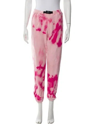 Pre-owned John Elliott Tie-dye Print Sweatpants In Pink
