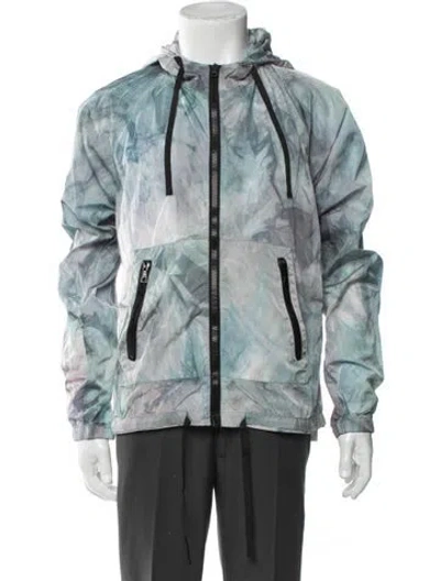 Pre-owned John Elliott Tie-dye Print Windbreaker W/ Tags In Blue