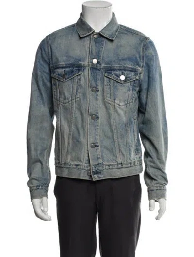 Pre-owned John Elliott Trucker Jacket In Blue