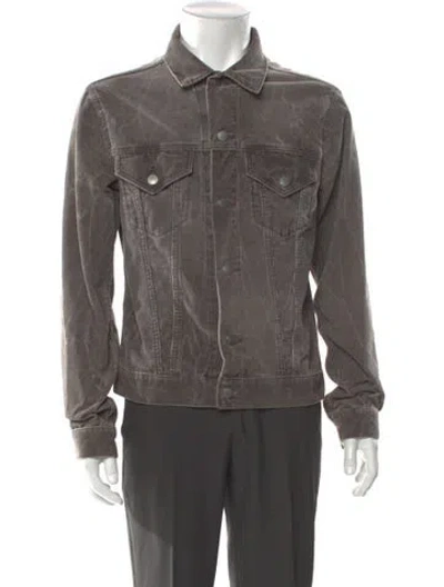 Pre-owned John Elliott Trucker Jacket In Gray