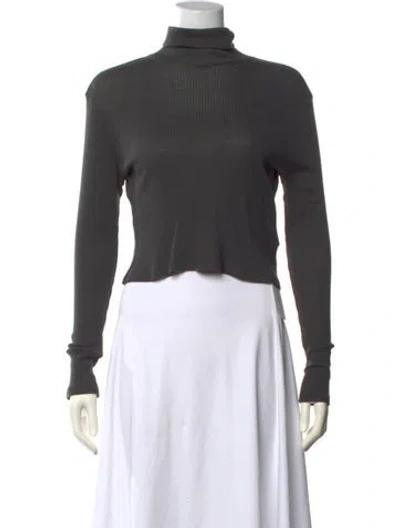 Pre-owned John Elliott Turtleneck Long Sleeve Top In Grey