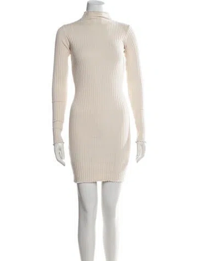 Pre-owned John Elliott Turtleneck Mini Dress In Neutrals