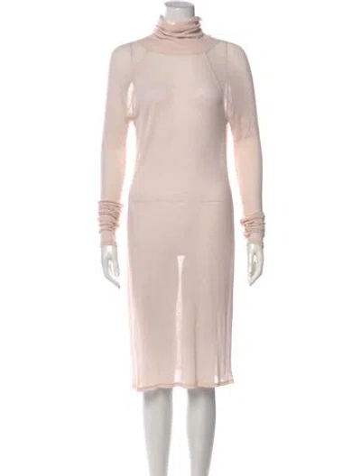 Pre-owned John Elliott Turtleneck Mini Dress In Pink