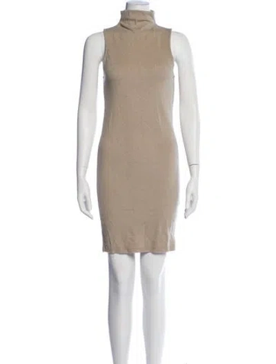 Pre-owned John Elliott Turtleneck Mini Dress W/ Tags In Neutral