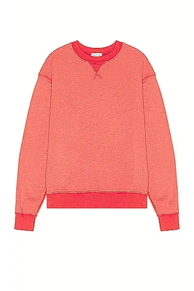 John Elliott Men's Washed Fleece Sweatshirt In Crimson