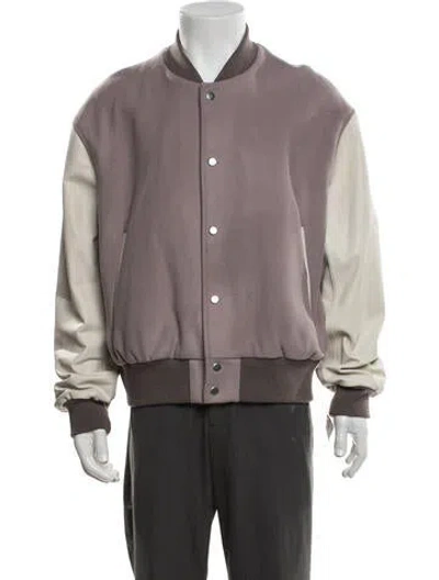 Pre-owned John Elliott Virgin Wool Bomber Jacket W/ Tags In Purple