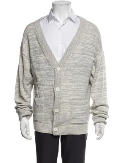 Pre-owned John Elliott V-neck Long Sleeve Cardigan In Neutral