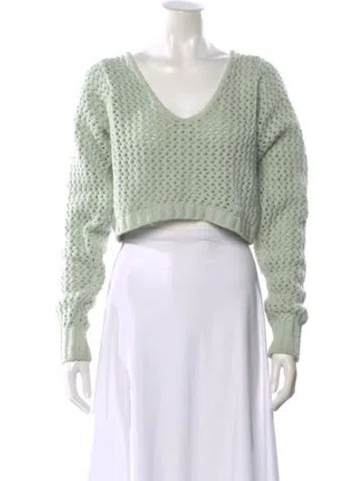 Pre-owned John Elliott V-neck Sweater In Green
