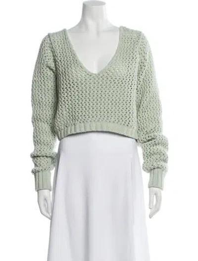 Pre-owned John Elliott V-neck Sweater In Green