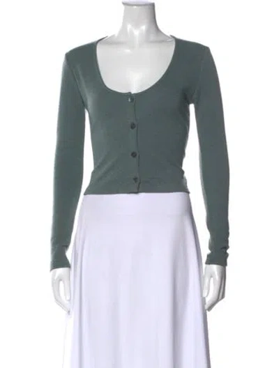 Pre-owned John Elliott V-neck Sweater In Green
