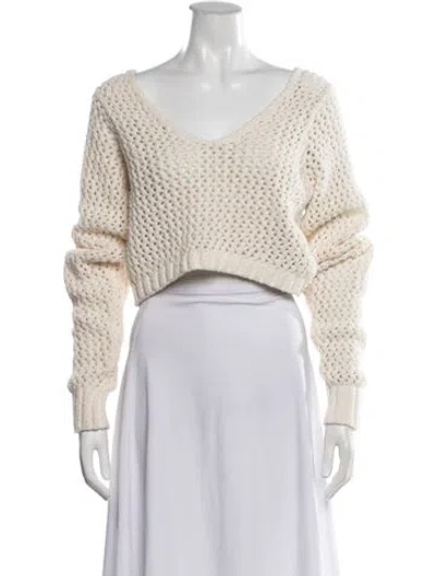 Pre-owned John Elliott V-neck Sweater In Neutrals
