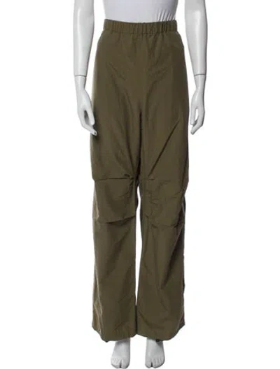 Pre-owned John Elliott Wide Leg Pants In Green