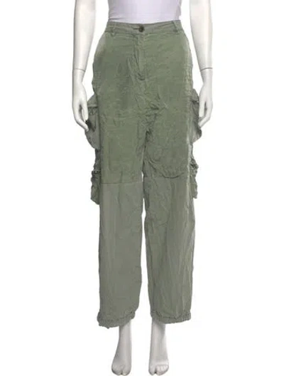 Pre-owned John Elliott Wide Leg Pants In Green