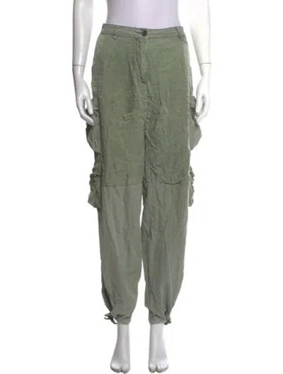 Pre-owned John Elliott Wide Leg Pants In Green