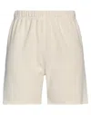 John Elliott Woman Shorts & Bermuda Shorts Ivory Size 2 Cotton In White