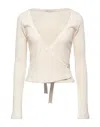 John Elliott Wrap Cardigans In White
