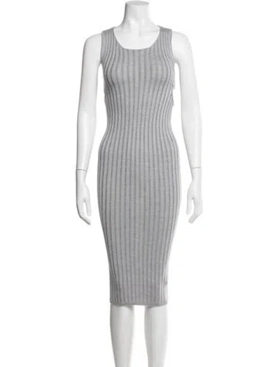Pre-owned John Elliott Wool Midi Length Dress In Gray