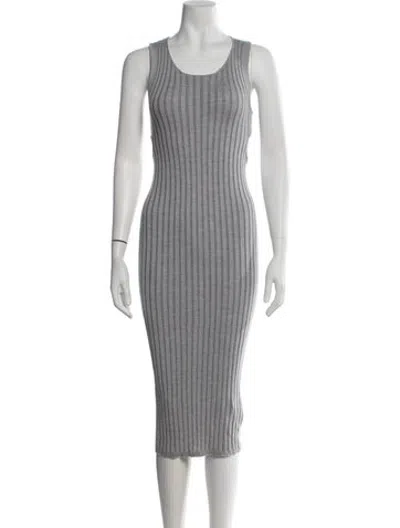 Pre-owned John Elliott Wool Midi Length Dress In Grey