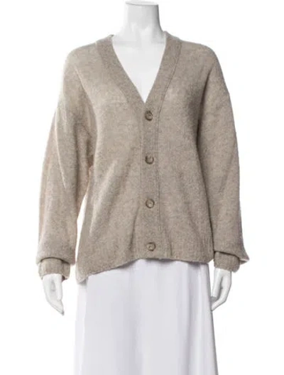 Pre-owned John Elliott Wool V-neck Sweater In Neutrals
