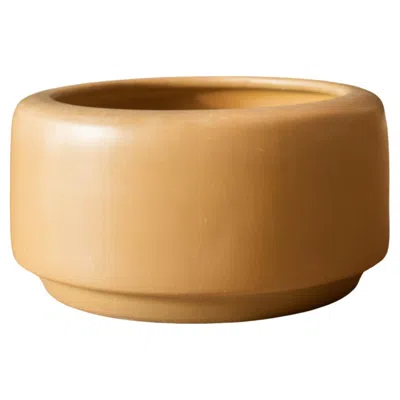 Pre-owned John Follis Mid Century Modern Tire Planter Pot By  For Architectural Pottery In Brown