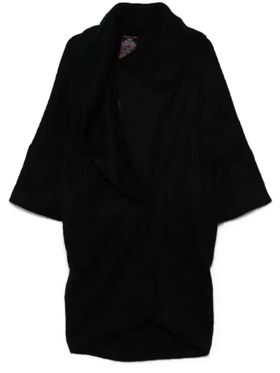 Pre-owned John Galliano 1990s Wide-sleeves Coat In Black