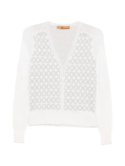 Pre-owned John Galliano 2000s Geometric-pattern Cardigan In 白色