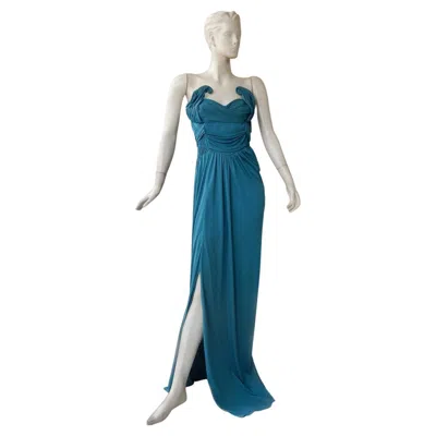 Pre-owned John Galliano 2009 Grecian Sculptured Gown In Blue