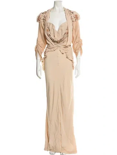 Pre-owned John Galliano 2010's Long Dress In Neutral