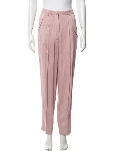 Pre-owned John Galliano 2018 Straight Leg Pants In Pink