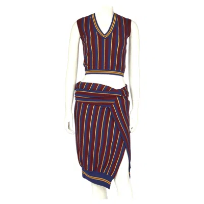 Pre-owned John Galliano Archival Striped Knit Ensemble —'suzy Sphinx' Collection F/w 1997 In Black