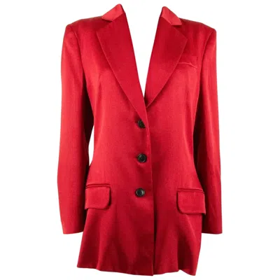 Pre-owned John Galliano Autumn 2001 Red Satin Blazer